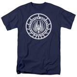 Battle Star Galactica-Scratched BSG Logo T-Shirt