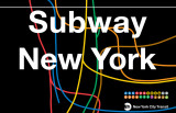 New York- All Lines Plaque en métal