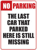 No Parking Tin Sign