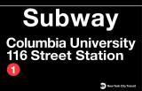 New York- Columbia Metal Sign Blikskilt