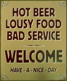 Hot Beer Plechová cedule