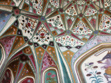 Detail of Paintings on Ceiling at Amber Fort Photographic Print by Kimberley Coole