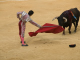Bullfight at Plaza De Toros De Valencia Fotografie-Druck von Krzysztof Dydynski