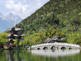 Bridge and Pavilion at Black Dragon Pool Park (Heilongtan Gongyuan) Photographic Print by Felix Hug