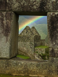 Rainbow Seen Through Temple of Three Windows Photographic Print by Emily Riddell