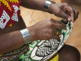 Embera Indian Woman Weaving Basket Photographic Print by Christer Fredriksson