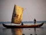 Sail Canoe on Vembanad Lake Photographic Print by Craig Pershouse