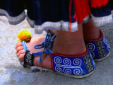 Detail of Tip Top Miao Woman's Traditional Shoes Photographic Print by Keren Su