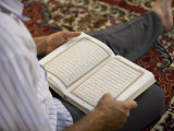 Man Reading Quran, Umayyad Mosque Photographic Print by Holger Leue