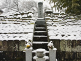 Graveyard with Headstones Covered with Snow Photographic Print by Frank Carter