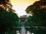 Sunset over Pavillion Inside Grounds of Tomb of Minh Mang, Ruler from 1820-40 Photographic Print by Mark Daffey