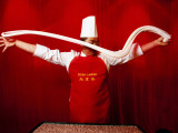 Noodle Maker Stretching Dough, Peking Garden Restaurant Photographic Print by James Marshall