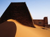 Pyramids and Tombs in Royal Cemetery, Meroe North of Khartoum Photographic Print by David Else