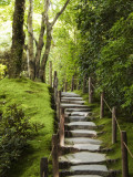 Stone Steps Leading Through Shoyoen Garden at Rinno-Ji Temple Photographie par Christopher Groenhout