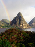 The Pitons Seen from Anse Chastanet Photographic Print by Holger Leue