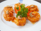 Sauteed Prawns in Mandarin Sauce at Rex Hotel Rooftop Restaurant Photographic Print by Christer Fredriksson