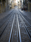 Tracks of Elevador Da Bica Funicular Railway Photographie par Holger Leue