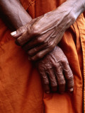 Close Up of Monk's Hands Photographic Print by Daniel Boag