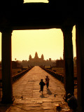 Sunrise at Temple Entrance, Angkor Wat Photographic Print by Ernest Manewal
