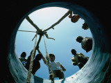 Locals Look Down the Newly Completed Well in St Louis Photographic Print by Eric Wheater