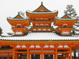 Main Heian Shrine Building under Snow Photographic Print by Frank Carter