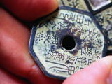Holding an Ancient Qing Dynasty Coin Photographic Print by Keren Su