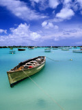 Fishing Boats Anchored in Lagoon Photographic Print by Olivier Cirendini