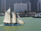 Skow Schooner 'Alma' under Full Sail Passing by Waterfront Photographic Print by Emily Riddell