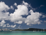 Boats Moored at Whitehaven Beach on Whitsunday Island Photographic Print by Glenn Van Der Knijff