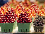 Cherry and Blackberry Punnets at Granville Island Public Market on Johnston St, Granville Island Photographic Print by Christopher Herwig