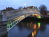 The Ha'Penny Bridge across the River Liffey Leading to Temple Bar Area Photographic Print by Eoin Clarke