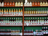 Bottles of Pinga (Cachaca), a Spirit Made from Sugar Cane, Festa De Pinga Fotografisk trykk av Judy Bellah Bottles of Pinga (Cachaca), a Spirit Made from Sugar Cane, Festa De Pinga Fotografisk trykk av Judy Bellah