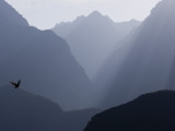 Early Morning View to across Urubamba Gorge. Photographic Print by Brent Winebrenner