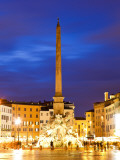 Fontana Del Quatro Fiumi (Fountain of Four Rivers) at Piazza Navona Fotografie-Druck von Richard l'Anson