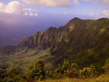 Valley and Ocean Below from Kalalau Lookout Photographic Print by Linda Ching
