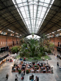 Tropical Garden and Cafe in Atocha Railway Station Photographic Print by Bruce Bi