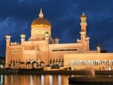 Omar Ali Saifuddien Mosque at Dusk Photographic Print by Anders Blomqvist