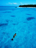 Snorkelling around Musgrove Island on the Great Barrier Reef Photographic Print by Lee Foster