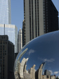 Skyline Reflected in Cloudgate, also known as 'The Bean' Photographic Print by Peter Ptschelinzew
