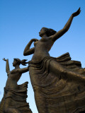 Statue of Women Outside Hiroshima Train Station Photographic Print by Antony Giblin