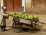 Vendor with Watermelon Cart Photographie par Wes Walker