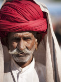 Portrait of Man in Red Turban Photographie par April Maciborka