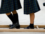 Legs of Playing Schoolgirls at St. Vincent Elemetary School Lámina fotográfica por Brian Cruickshank