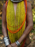 Details from Traditional Dress of Tribal Bonda Woman Photographic Print by Kimberley Coole