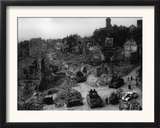 Tanks of the U.S. 7th Army Rumble Through Nuremberg Framed Photographic Print