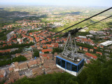 Cable Car Ascending to Medieval Centre of San Marino on Titan Mountain Photographic Print by Ruth Eastham & Max Paoli