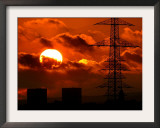 The Sun Sets Over Oberursel Near Frankfurt, Central Germany, November 2, 2006 Framed Photographic Print by Michael Probst