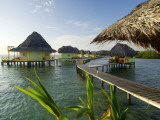 Wooden Walkways Leading Out to Cabins at Punta Caracol Hotel Photographic Print by Alfredo Maiquez