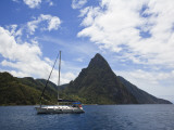 The Pitons on Southwestern Coast Photographic Print by Angus Oborn