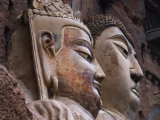 Sui Dynasty Seated Sakyamuni Buddha (Right) and Attending Bodhisattva (Left) Photographic Print by Martin Moos